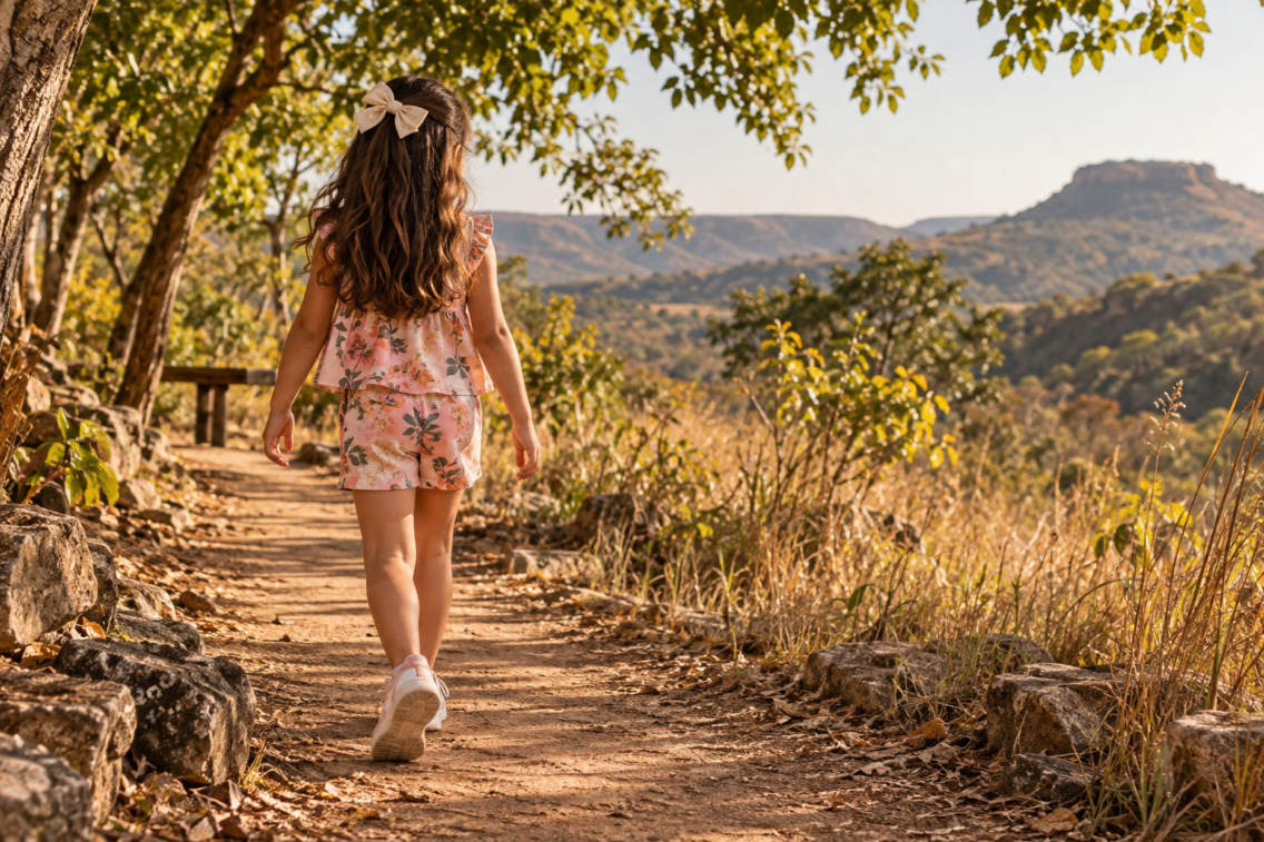 Conjunto infantil feminino para passeio em Caldazinha: conforto e combinações