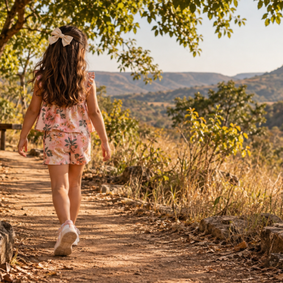 Conjunto infantil feminino para passeio em Caldazinha: conforto e combinações