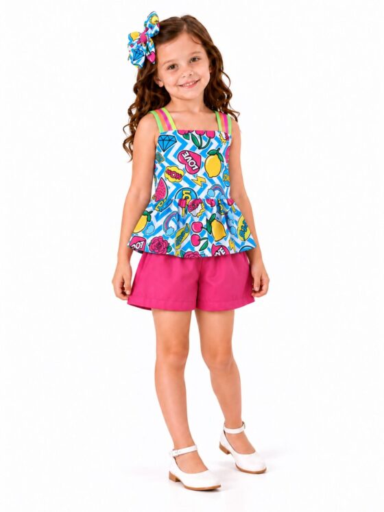 Conjunto infantil feminino para passeio em Cabeceiras: conforto e combinações