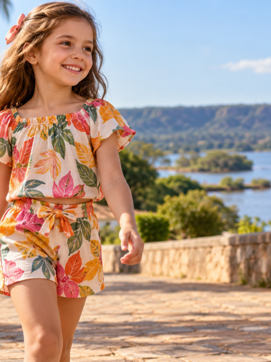 Conjunto infantil feminino para passeio em Britânia: conforto, combinações e tamanhos