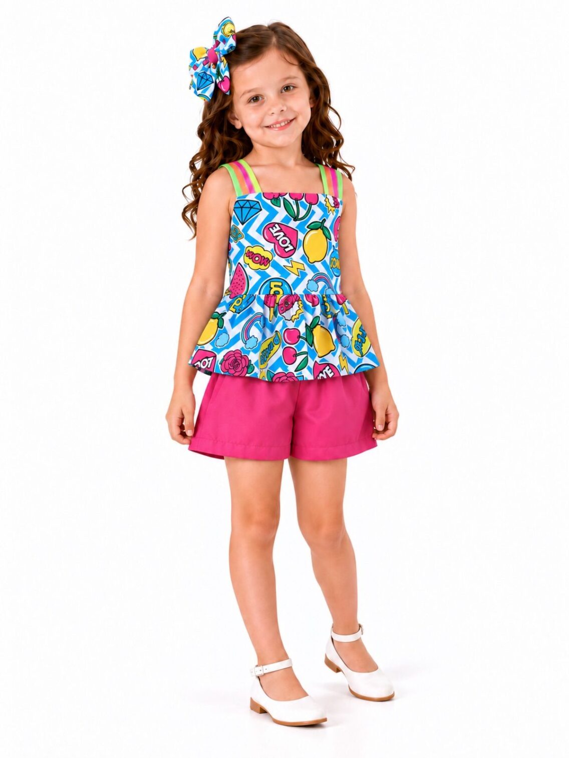 Conjunto infantil feminino para passeio em Trombas: conforto e combinações