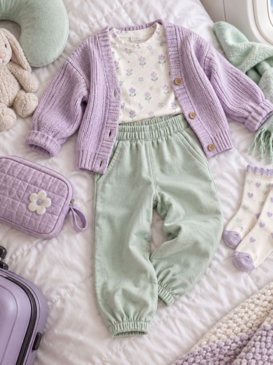 Roupa infantil para viajar de avião: conforto, camadas e praticidade