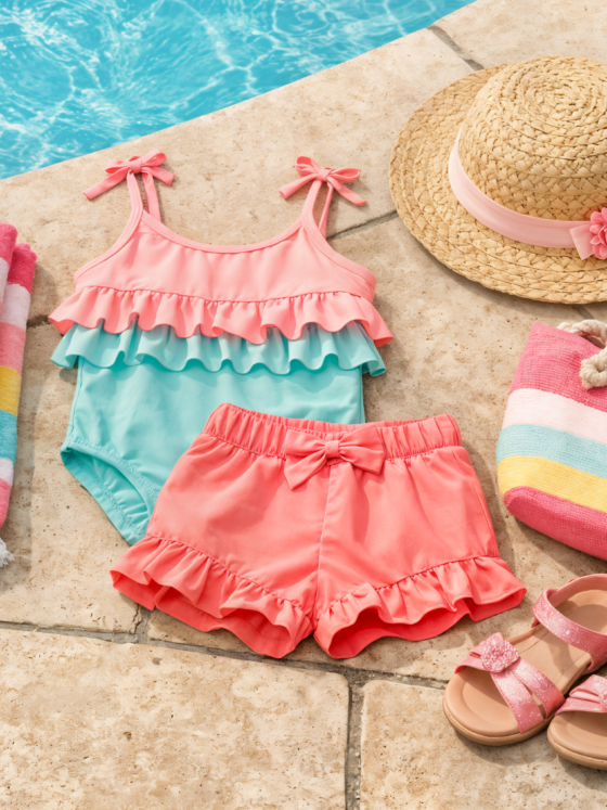 Roupa infantil para parque aquático: conforto, proteção e troca prática