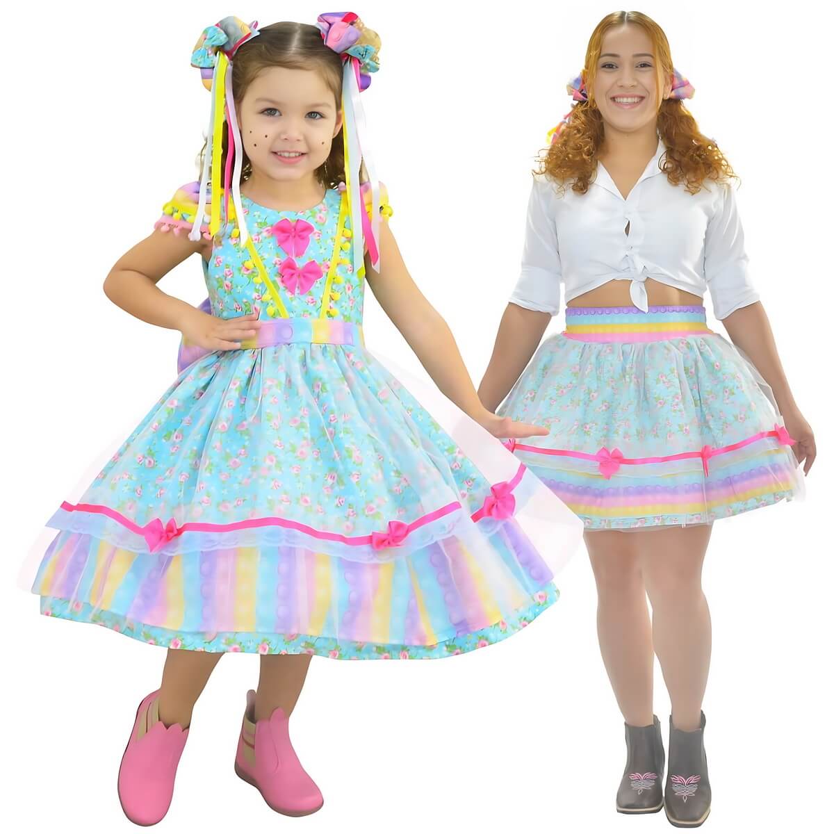 Outra vista de vestido infantil para festa