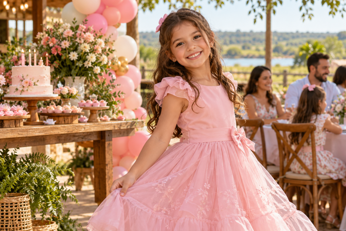 Vestido infantil para festa em Santa Rita do Araguaia: conforto e escolha por idade