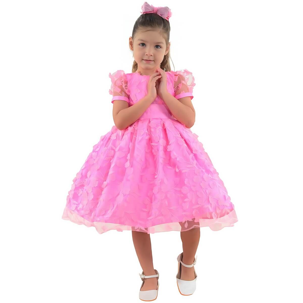 Vestido infantil para réveillon em tecido leve e confortável